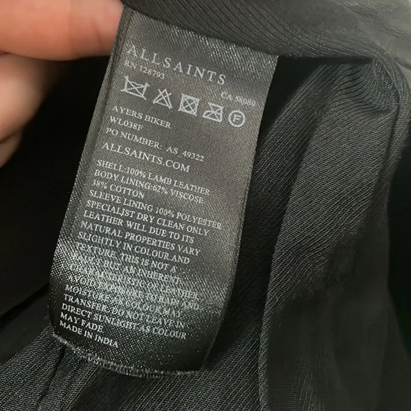 Allsaints Black Leather Jacket- Limited Edition - Picture 4 of 8